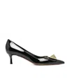 Valentino Lacquered Leather High Heels In Black