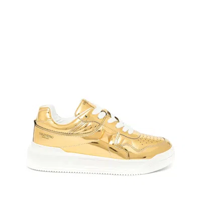 Valentino Garavani Valentino Ladies Gold Tone Sneakers