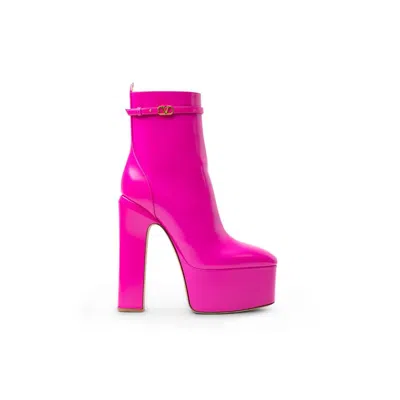 Valentino Garavani Valentino Ladies Pink Boots In Multi