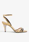 Valentino Adycrush 85 Heeled Sandals In Gold