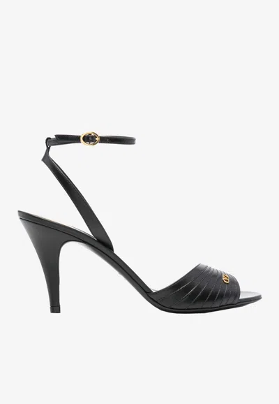VALENTINO GARAVANI LADYCRUSH 85 LEATHER SANDALS