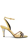 Valentino Adycrush 85 Heeled Sandals In Gold