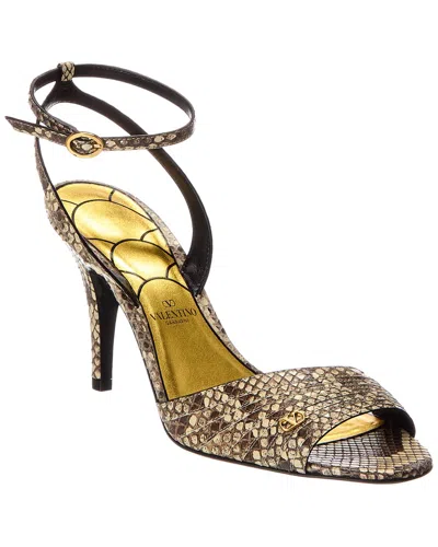 Valentino Garavani Valentino Ladycrush 85 Python Sandal In Multi