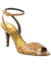 Valentino Ladycrush 85 Python Sandal In Orange