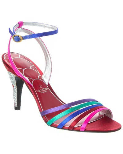 Valentino Garavani Valentino Ladycrush 85 Satin Sandal In Multi