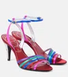 Valentino Ladycrush 85 Satin Sandals In Red