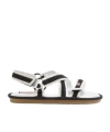 Valentino Lake Powell Crochet Embroidered Sandals In Black/silver