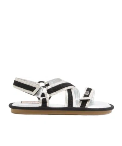 VALENTINO GARAVANI LAKE POWELL SANDAL WITH CROCHET EMBROIDERY