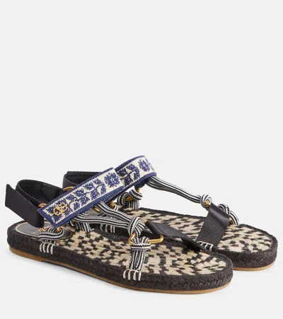 Valentino Garavani Valentino Lake Powell Leather-trim Sandal In Multi