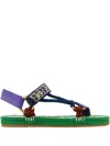 Valentino Garavani Embroidered Fabric Lake Powell Sandals