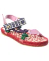 Valentino Garavani Valentino Lake Powell Leather-trim Sandal In Purple