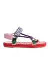 Valentino Garavani Lake Powell Sandal With Grape Embroidery 20mm Woman Multicolour 42 In Multicolor