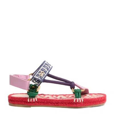 VALENTINO GARAVANI VALENTINO VLOGO PLAQUE OPEN TOE ESPADRILLAS