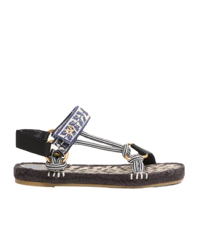 VALENTINO GARAVANI VALENTINO VLOGO PLAQUE OPEN TOE ESPADRILLAS