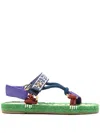 Valentino Garavani Embroidered Fabric Lake Powell Sandals