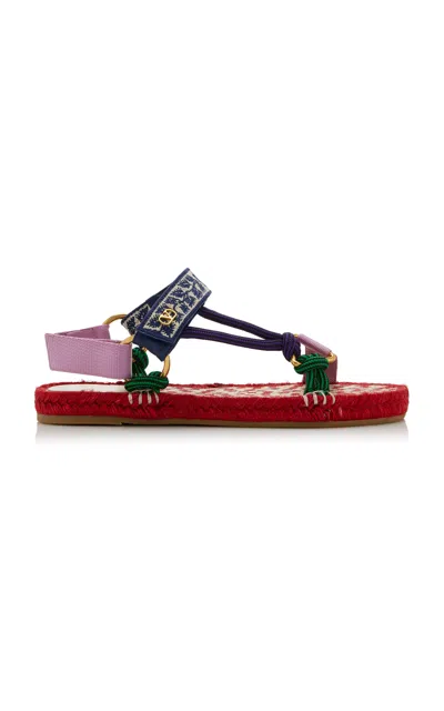Valentino Garavani Lake Powell Webbed Espadrille Sandals