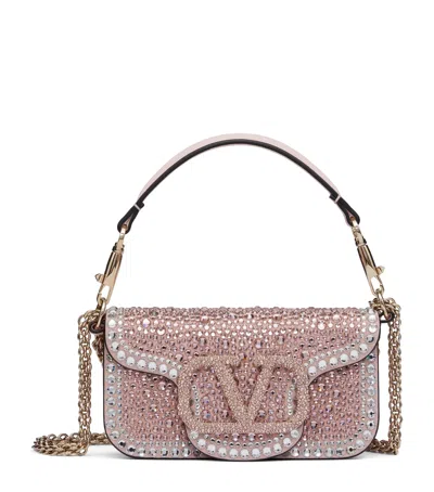Valentino Garavani Lambskin Locò Cross-body Bag In Gray