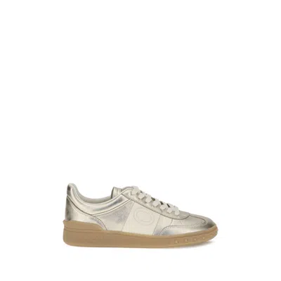 VALENTINO GARAVANI LAMINATED LEATHER UPVILLAGE SNEAKERS
