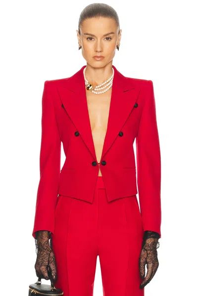 Valentino Lana Vergine Jacket In Red