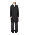Valentino Lapel Coat With Missing Corners In Black
