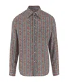 Valentino Lapel Long-sleeved Shirt In Gray