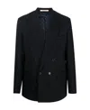 Valentino Lapel Long-sleeved Suit Jacket In Black