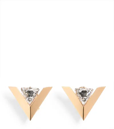 VALENTINO GARAVANI LARGE JE LES V LOGO EARRINGS