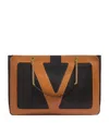 Valentino Black Nappa Leather Large Viva Superstar Shopping Bag In Multi