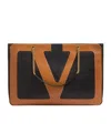 Valentino Black Nappa Leather Large Viva Superstar Shopping Bag In Black