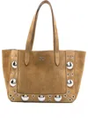 Valentino Large Nellcôte Eyelet-embellished Tote Bag