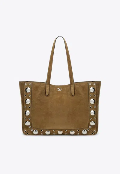 Valentino Garavani Large Nellcôte Suede Tote Bag