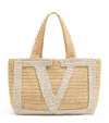 Valentino Large Raffia Viva Superstar Crochet Tote Bag