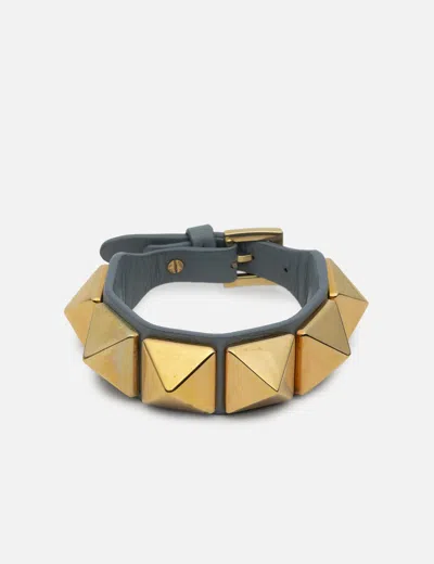 Valentino Garavani Large Rockstud Bracelet In Blue/蓝色/藍色/블루/ブルー