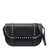 Valentino Large Rockstud Messenger Bag With Adaptable Strap In Black