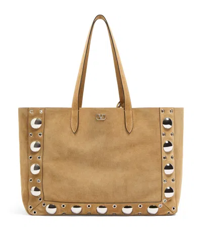 VALENTINO GARAVANI LARGE SUEDE NELLCOTE TOTE BAG