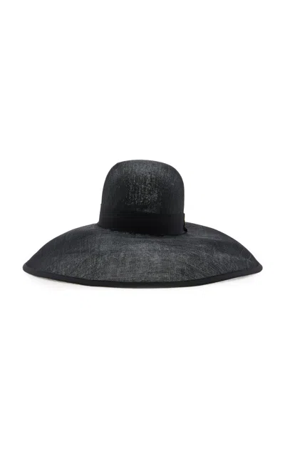Valentino Garavani Large Woven Hat In Black