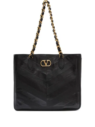 VALENTINO GARAVANI LASEINE LEATHER SHOULDER BAG