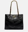 Valentino Garavani Laseine Shopping Bag In Nappa Leather With A Chevron Pattern For Woman In Pink