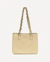 Valentino Garavani Laseine Small Shopping Bag In Gold