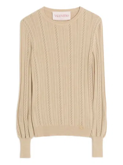 VALENTINO LATTICE-KNIT PULLOVER