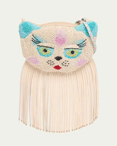 Valentino Garavani Le Chat De La Maison Beaded Clutch Bag In Multi