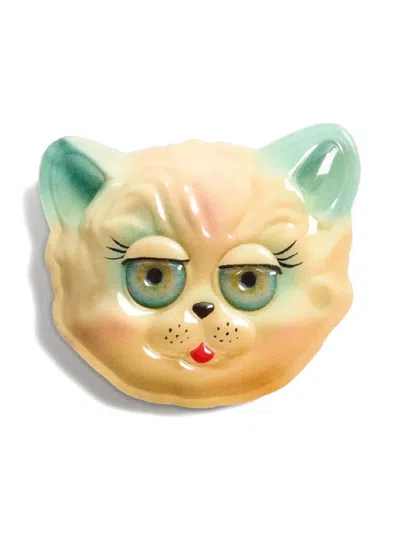 Valentino Garavani Le Chat De La Maison Cat-designed Brooch In Neutral