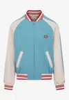 Valentino Le Chat De La Maison Wool Bomber Jacket In Blue