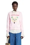 Valentino Le Chat De La Maison Cotton Sweatshirt In Pink