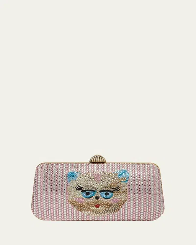 Valentino Garavani Le Chat De La Maison Crystal Minaudiere Clutch Bag In Multi