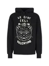 Valentino Garavani Sweatshirt With Le Chat De La Maison Patch In Black