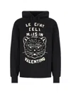 Valentino Garavani Sweatshirt With Le Chat De La Maison Patch In Black