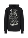 Valentino Garavani Sweatshirt With Le Chat De La Maison Patch In Black