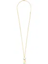 Valentino Multicolor Nylon And Metal Le Chat De La Maison Necklace In Gold