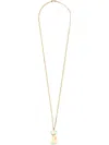 Valentino Multicolor Nylon And Metal Le Chat De La Maison Necklace In Gold